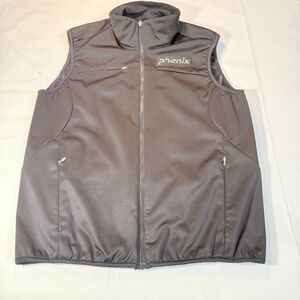 Phenix Aerothermo Mens L Softshell Ski Vest Black Full Zip Pocketed Outerwear